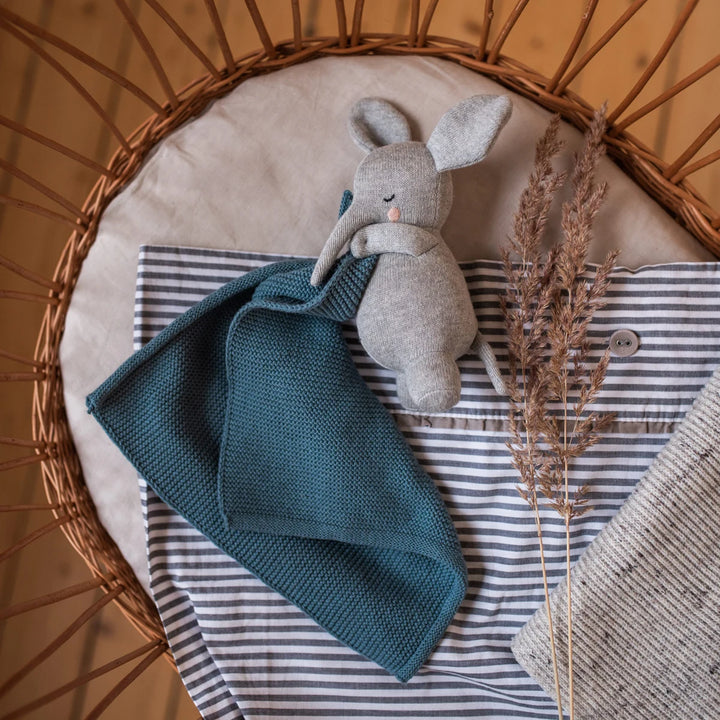 Ava &amp; Aves Kuscheltuch Elefant blau 7192