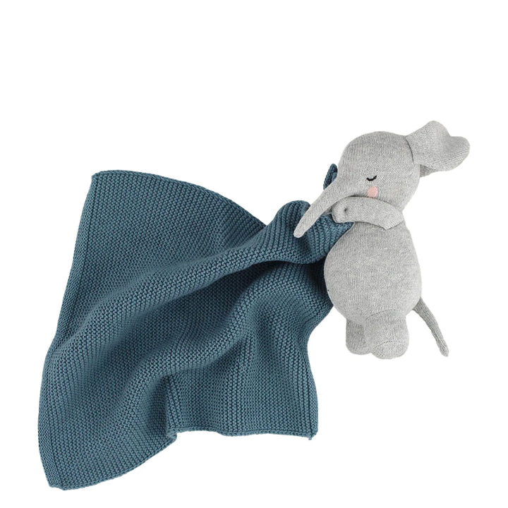 Ava&amp;Yves Schnuffeltuch Elefant blau