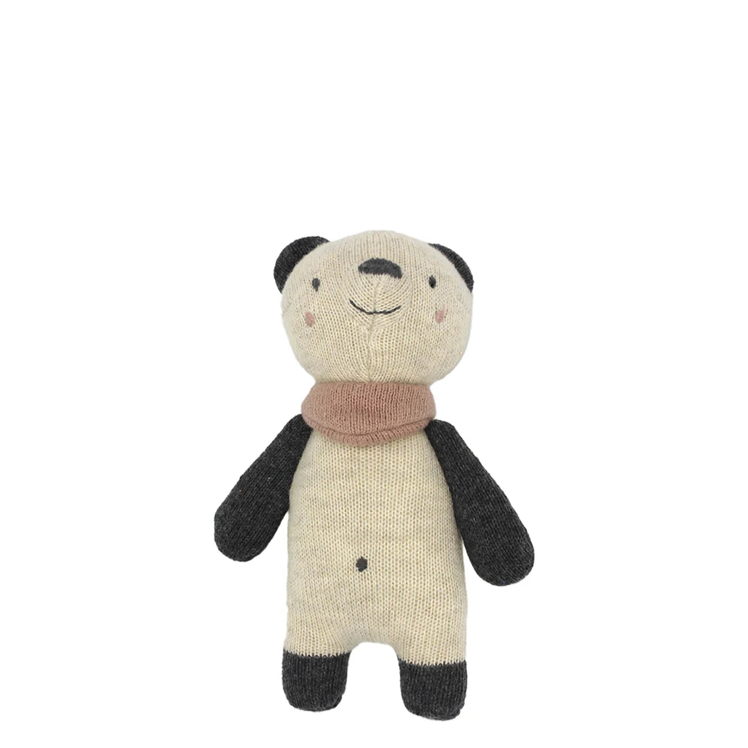 Babyrassel Panda Rosa Ava &amp; Yves Bio Baumwolle Mädchen