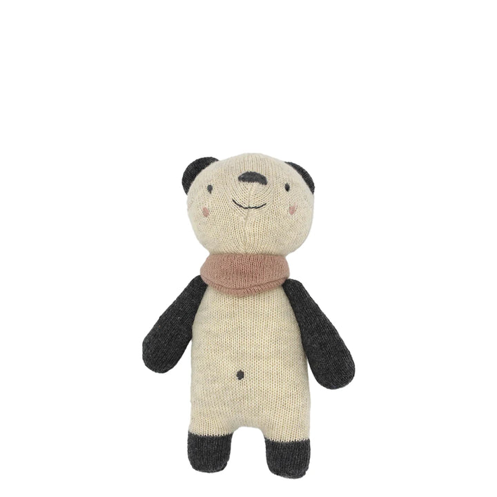 Babyrassel Panda Rosa Ava &amp; Yves Bio Baumwolle Mädchen