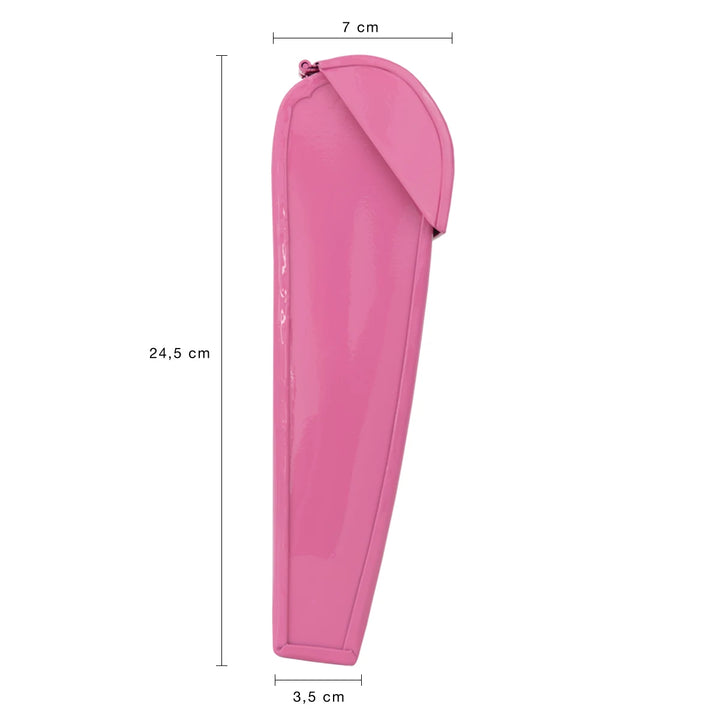 Briefkasten für Kinderspielhaus Pink Metall Seitenansicht
