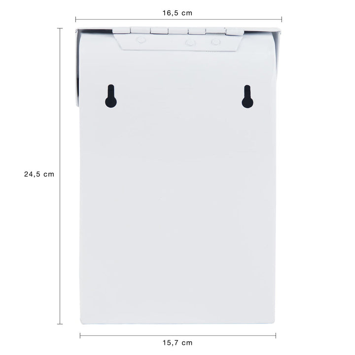 Bruka Design Kinder Briefkasten Mini Weiß mit Silber | 25 cm
