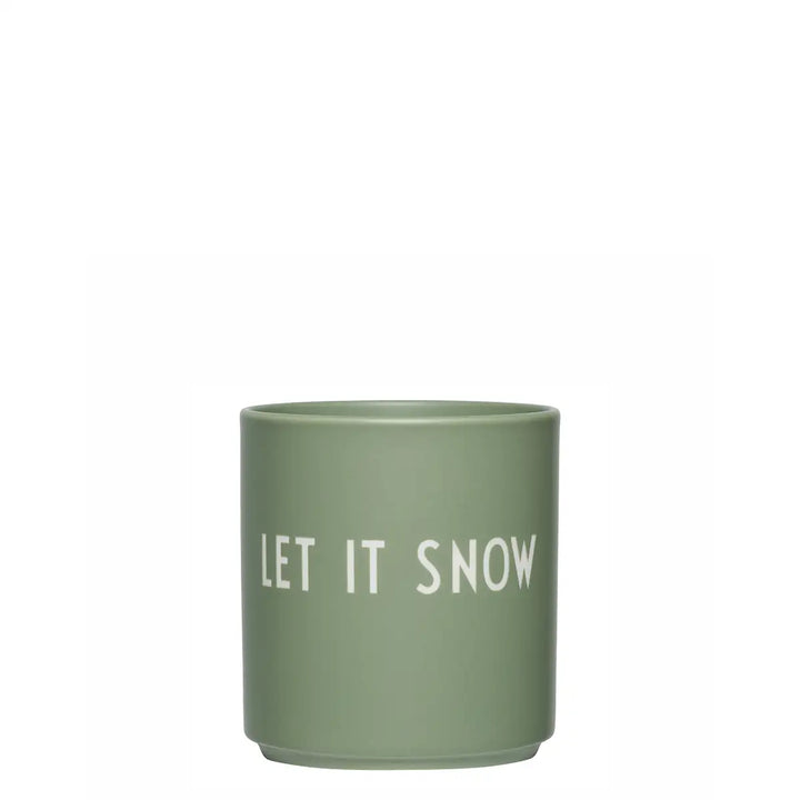 Design Letters Lieblingsbecher LET IT SNOW - Grün