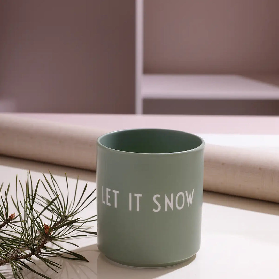 Design Letters Lieblingsbecher LET IT SNOW - Grün