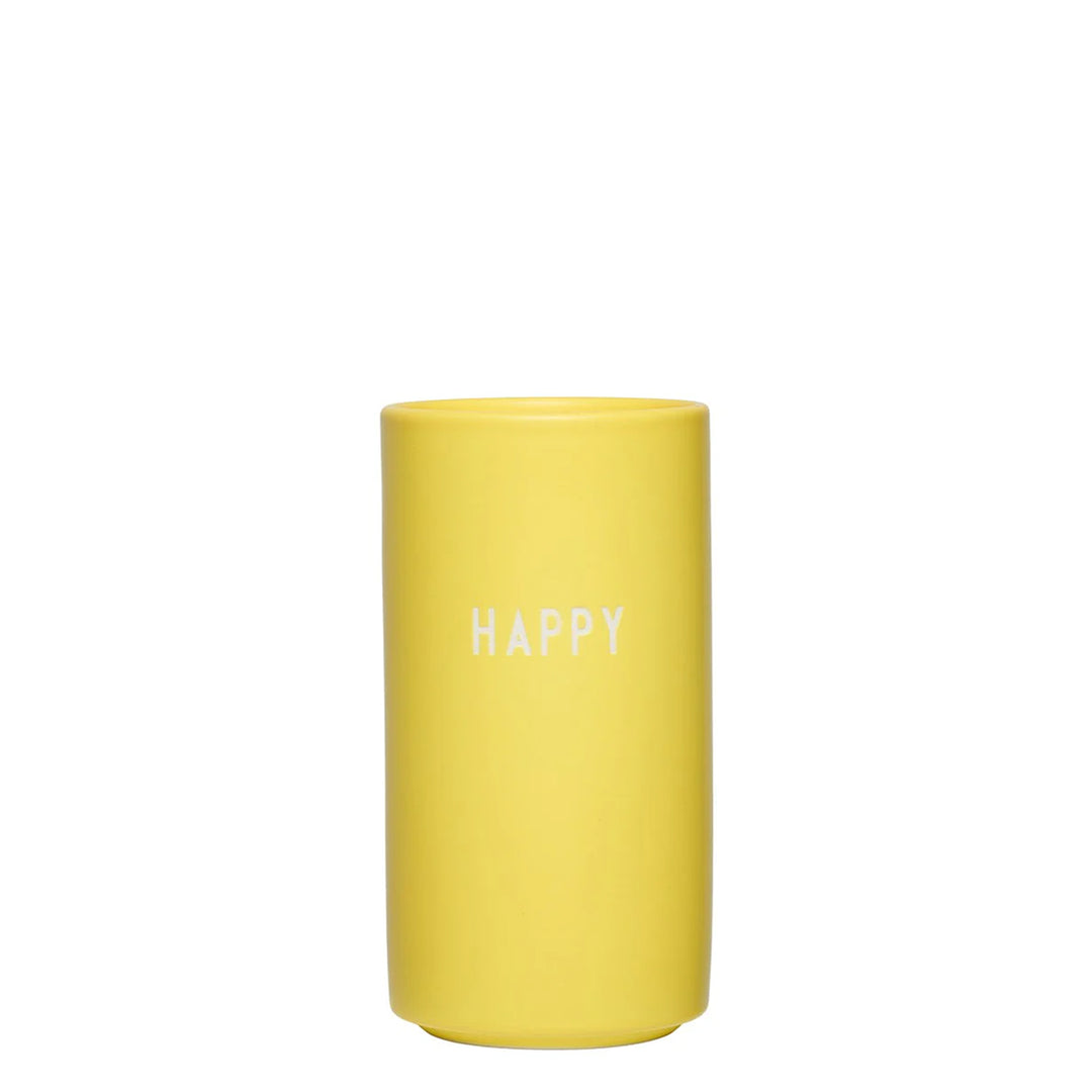 Design Letters Vase HAPPY - Gelb