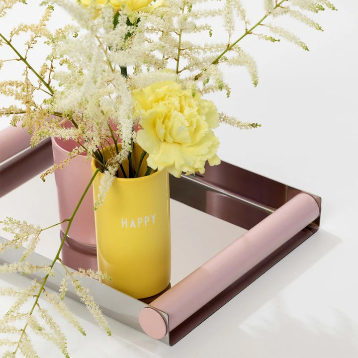 Design Letters Vase HAPPY - Gelb