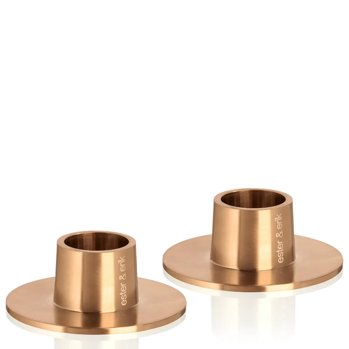 Ester Erik Kerzenhalter Peitschenkerzen rosegold matt medium