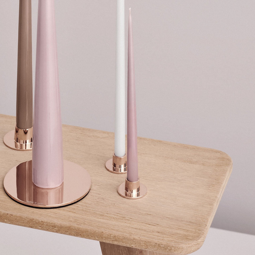 Ester &amp; Erik Kerzenhalter rosegold glänzend