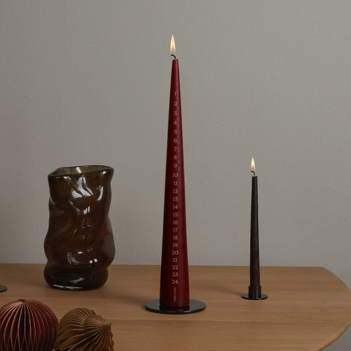 Ester &amp; Erik Kerzenplatte schwarz small klein