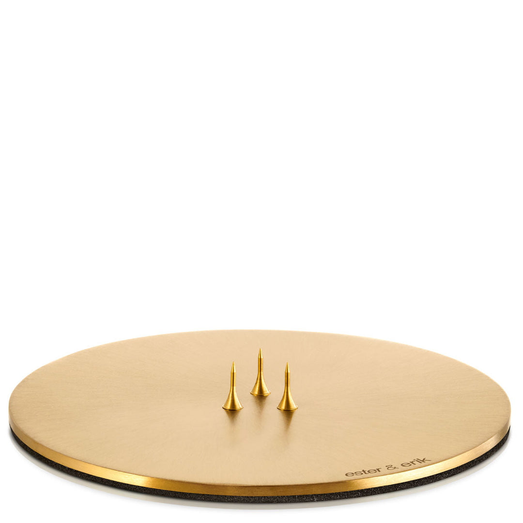 Ester&amp;Erik Kerzenteller gold matt medium 12 cm