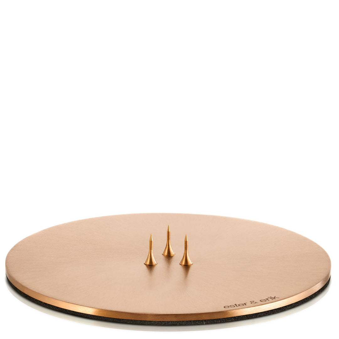 Ester &amp; Erik Kerzenteller roségold matt medium 12 cm