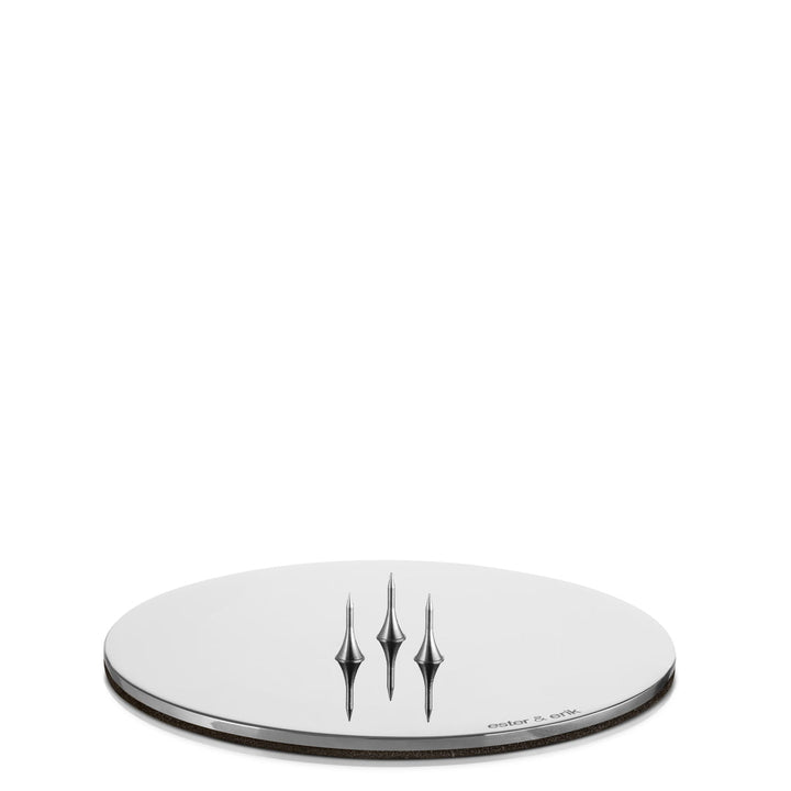 Ester&amp;Erik Kerzenteller silber glänzend Small 9 cm