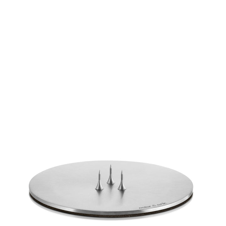 Ester&amp;Erik Kerzenteller silber matt small 9 cm