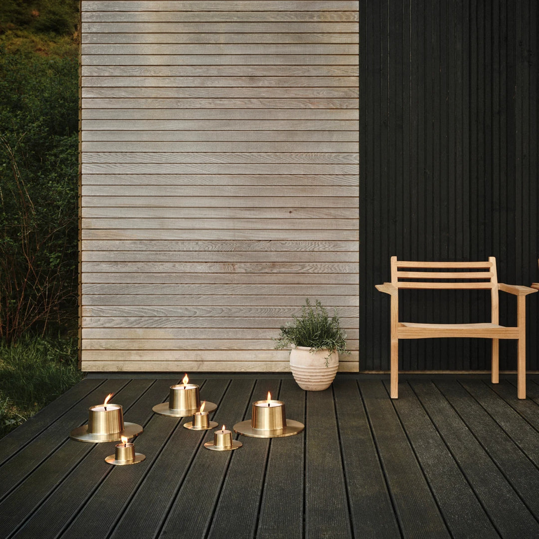 ester &amp; erik Outdoor Kerzenhalter gold matt klein