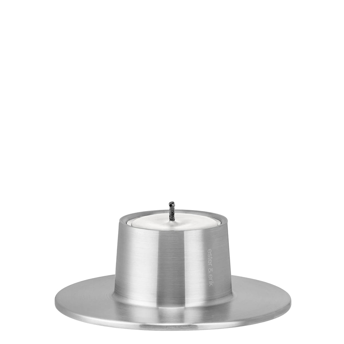 ester & erik Outdoor Kerzenhalter Matt Silber Small Klein 16 cm