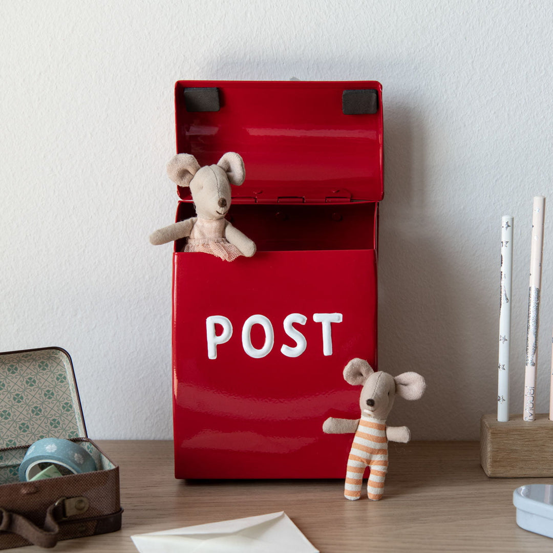 Kinder Briefkasten Metall rot
