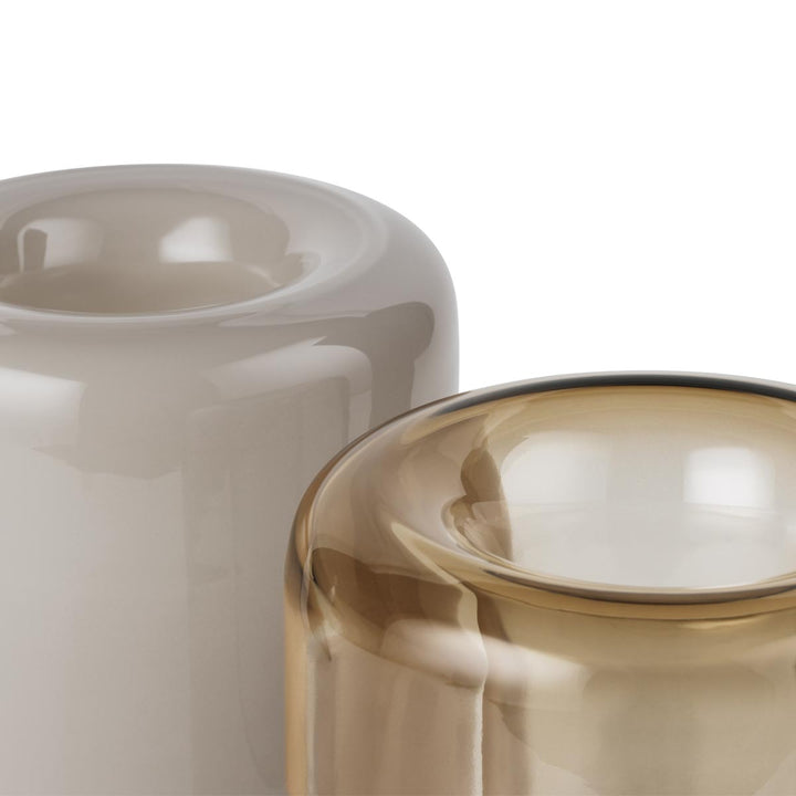 Kristina Dam Vase Opal Brown Topas Large | groß 20 cm