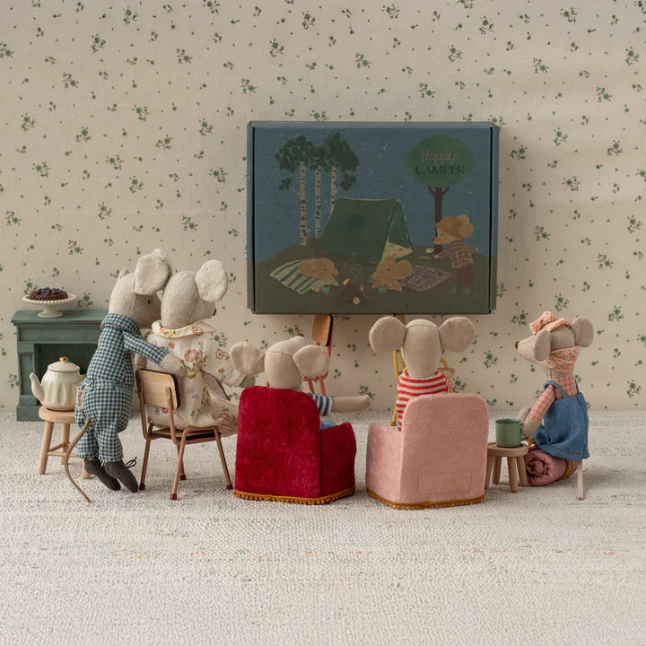 Maileg Familie maus Fernsehabend