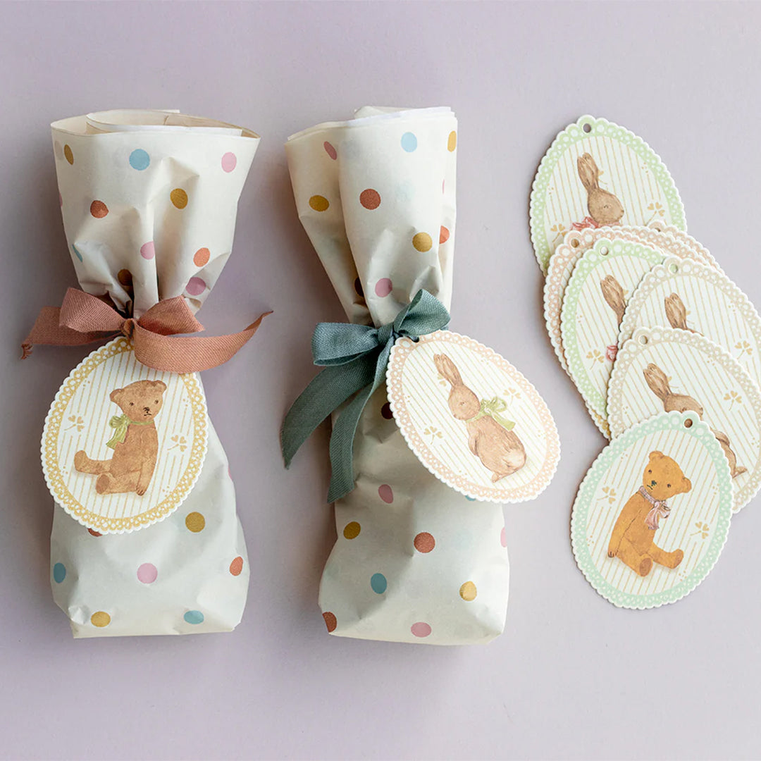 Maileg Geschenkanhänger Hasen und Teddys, 12 Stück