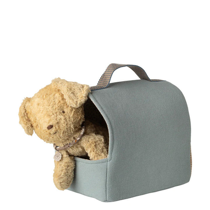 Maileg Transportbox Hund Welpe klein blau 16-6915-01