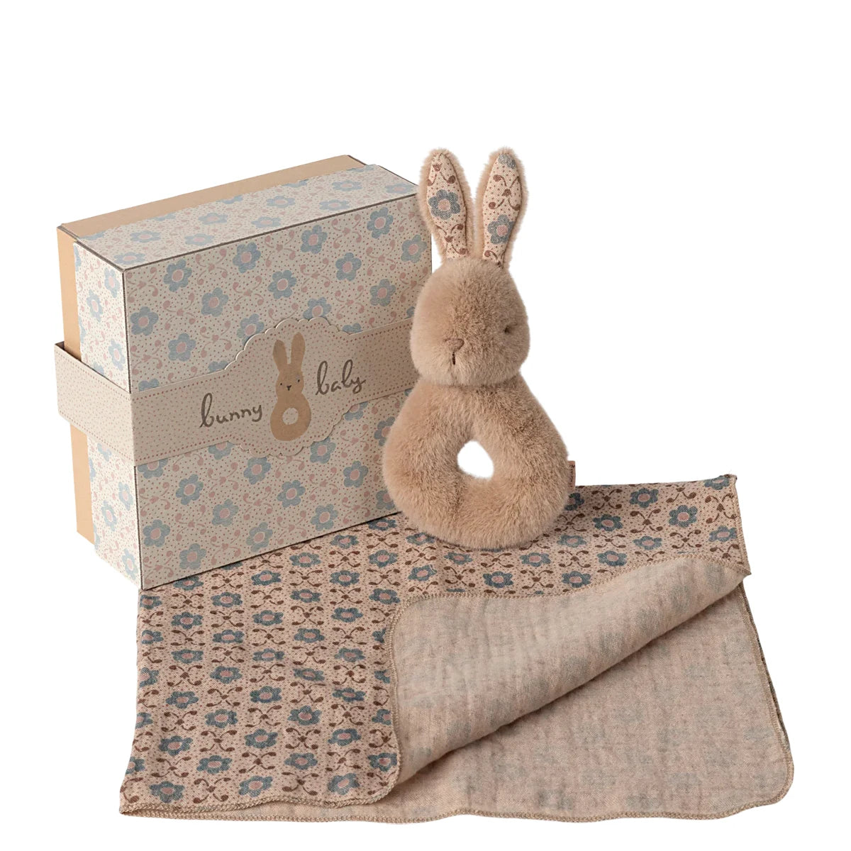 Maileg Kaninchen Rassel Creme Pfirsich Babyrassel 16-5700-01