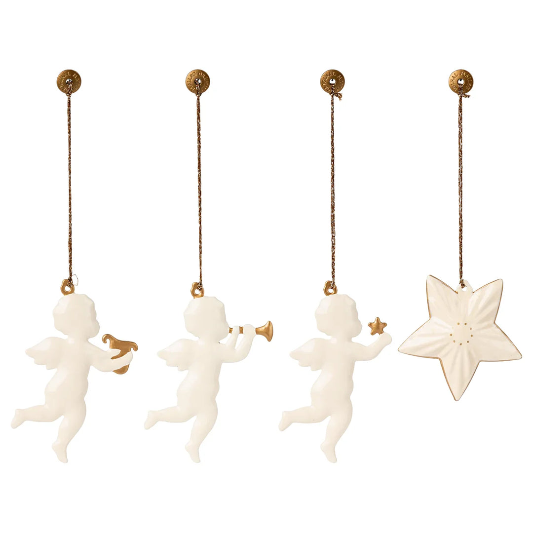 Maileg Metallornament Set Engel O Holy Night Set 14-2509-00