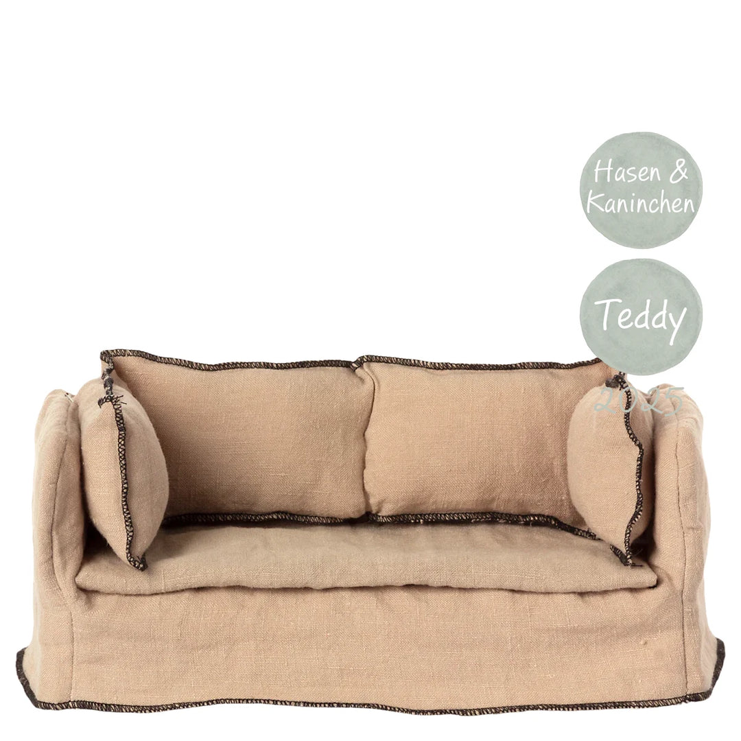 Maileg Miniatur Sofa Couch beige Hasen Kaninchen Teddy 11-1306-00