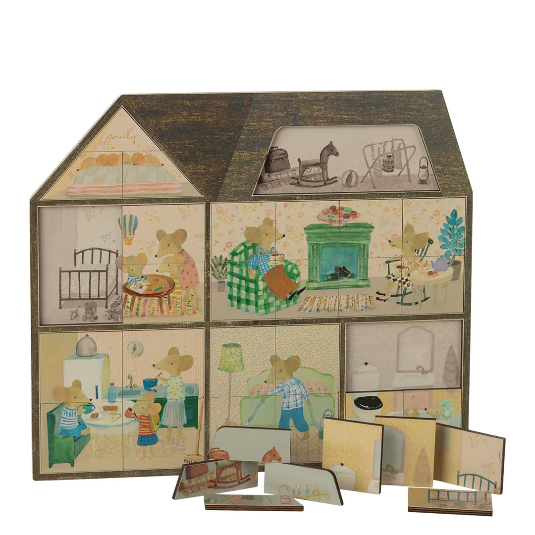 Maileg Puzzle Holz Bauernhaus Mauseloch 19-5001-00