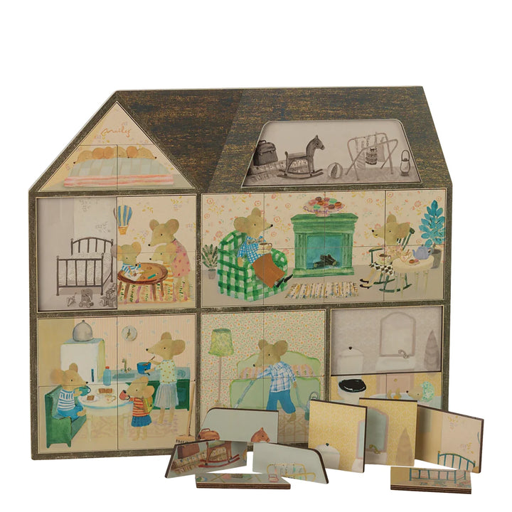 Maileg Puzzle Holz Bauernhaus Mauseloch 19-5001-00