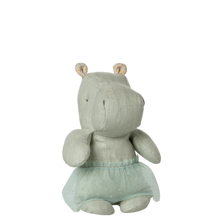 Maileg Nilpferd mit Rock "Safari Friends" - Minze, Klein (23 cm)