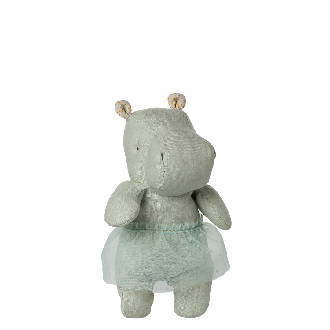 Maileg Nilpferd mit Rock "Safari Friends" - Minze, Klein (23 cm)