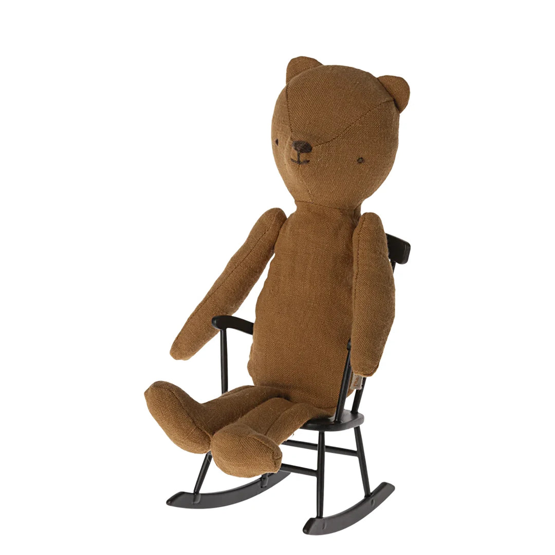 Maileg Schaukelstuhl 11-4113-01 Anthrazit Hase Kaninchen Teddy Größe 1,2