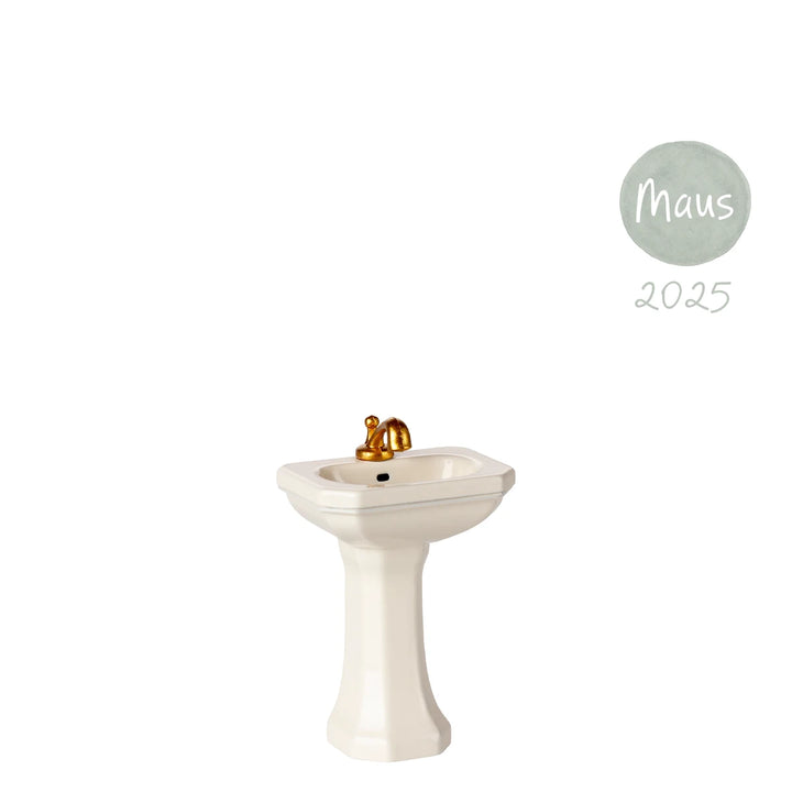 Maileg Waschbecken Maus Metall neu 2025 weiß creme 11-5134-00