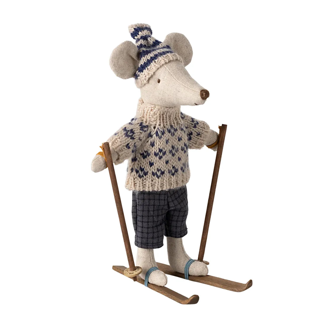 Maileg Wintermaus Skiset Papa Blau 17-4305-00