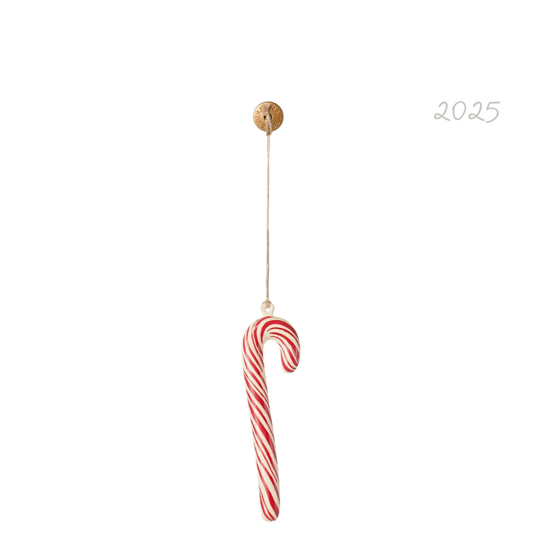 Maileg Zuckerstange groß weiß rot gestreift Metallornament