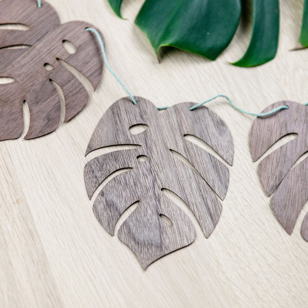 Monstera Dekoration Wandgirlande