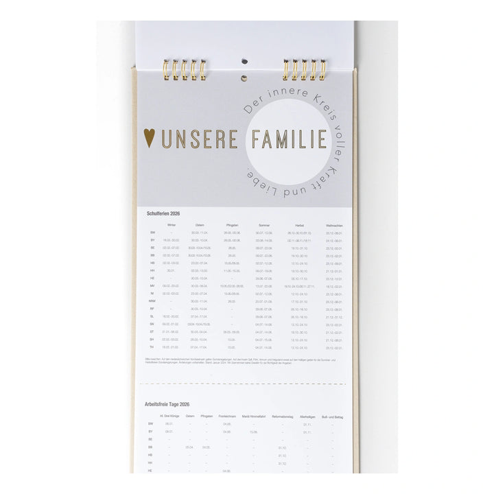 Räder Familienplaner 2026 – Ferien- und Feiertagsübersicht 2026 – 0017576