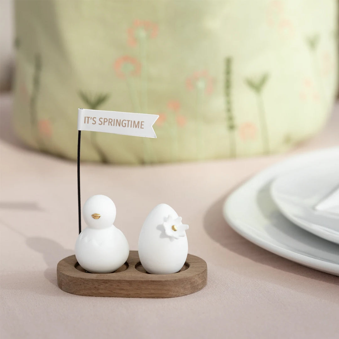 Räder Küken Osterei Holz Frühlingsgruss Springtime Osterdekoration