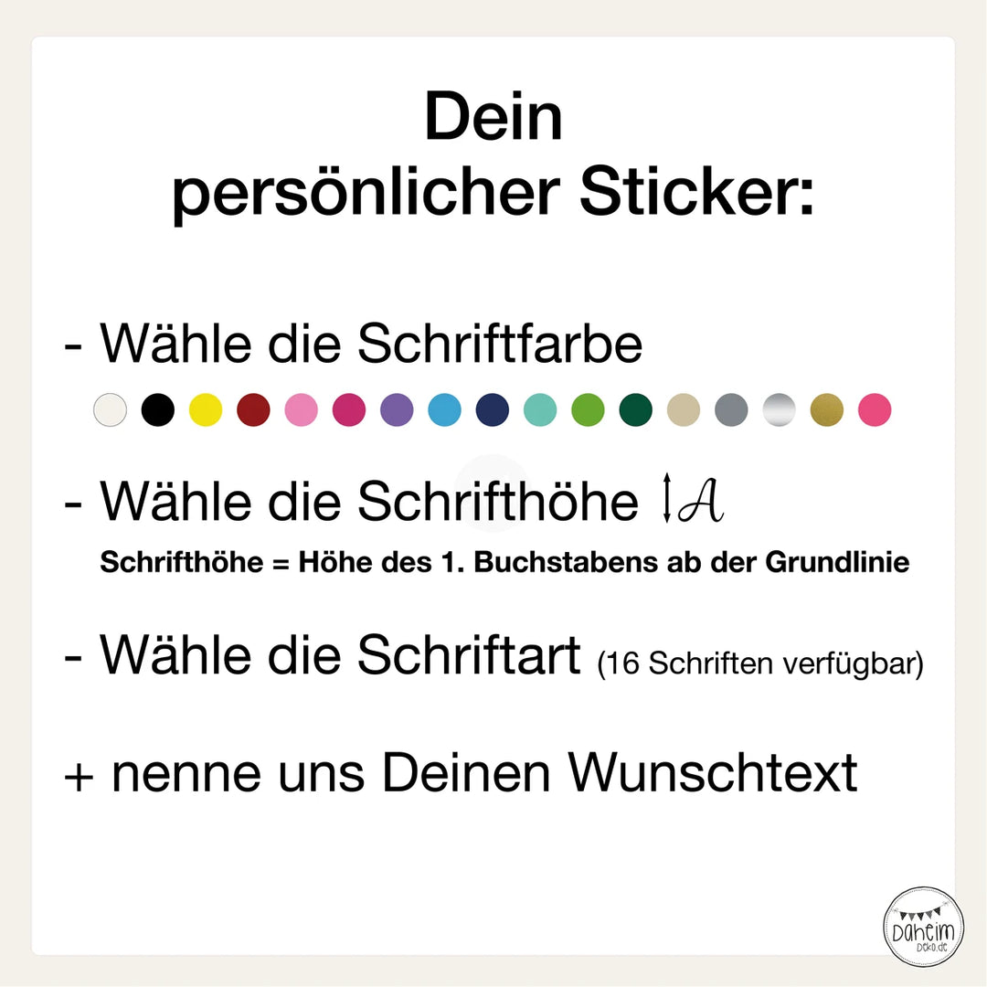 Namenssticker für Kinder-Briefkasten/Briefkasten