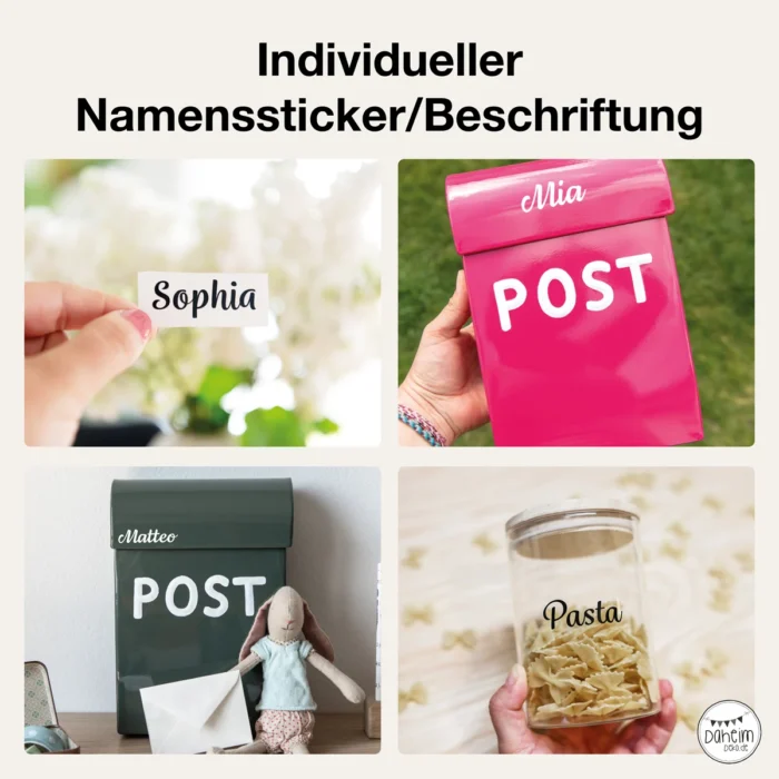 Namenssticker für Kinder-Briefkasten/Briefkasten – Bild 2