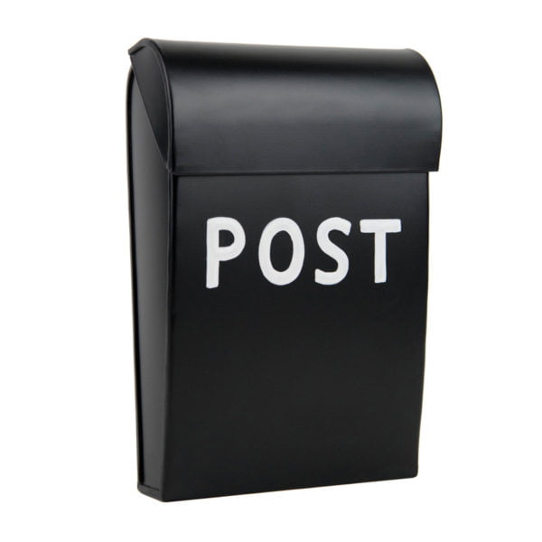 Kleiner Briefkasten aus Metall, schwarz, skandinavischer Stil