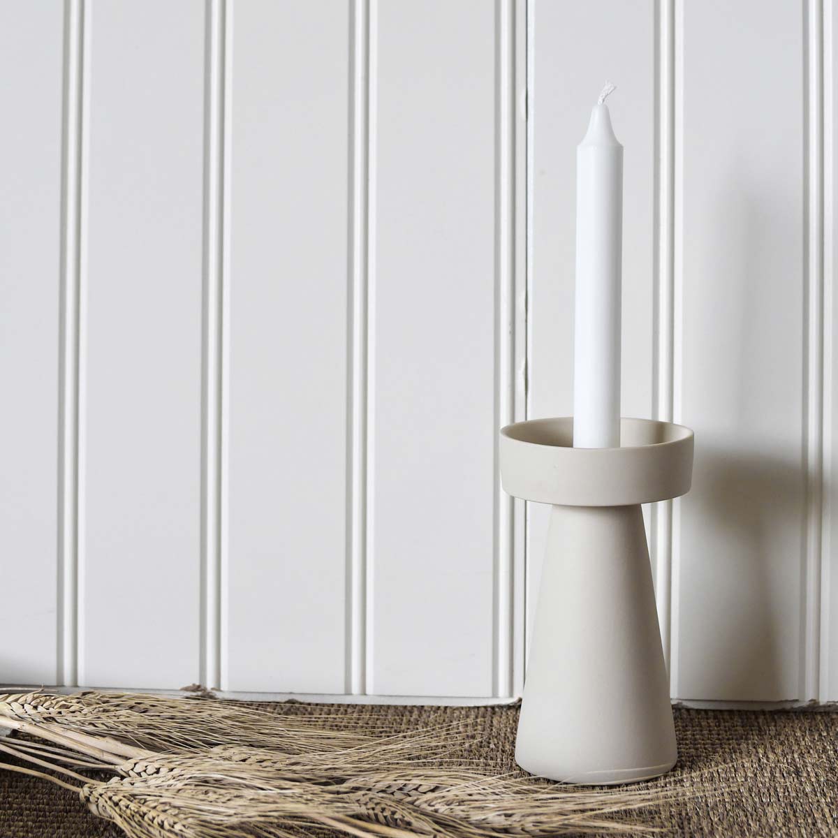 ØxH Keramik Talbo Kerzenleuchter Farbe: Weiß Storefactory : 9 x 16 cm Maße Kerzenständer 