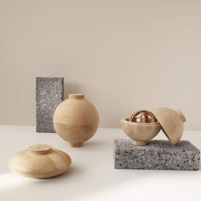 Kristina Dam Wooden Sphere Aufbewahrung Eiche Ø 12 cm – Bild 2