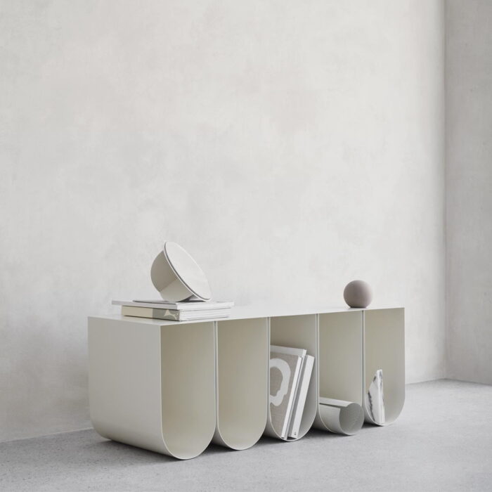 Kristina Dam Sitzbank Curved Bench Beige | Weiß – Bild 2