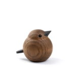 Dekofigur Spatz Eiche dunkel