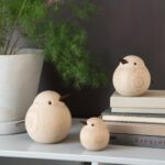 Novoform Sparrow Eichenholz Vogelfigur