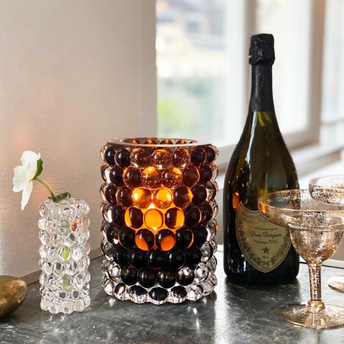 Skogsberg&Smart Windlicht Vase Boule Smokey Grey | Tobacco – Bild 5