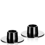 ester & eruk Kerzenhalter schwarz glänzend Medium Spitzkerzen Peitschenkerzen 2er Set