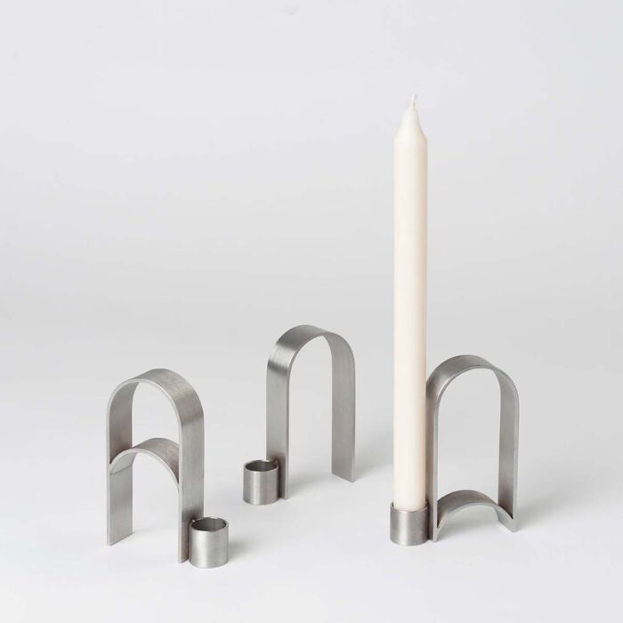 Kristina Dam Arch Vol. 1 Kerzenhalter Stahl (silber) – Bild 2