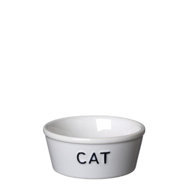 Katzennapf Keramik weiß